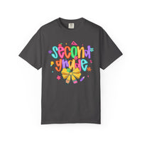 Coquette Second Grade Pencil Bow - Comfort Colors | Trendy Women's T-Shirt. Direct to Garment. Printed & Shipped in the USA. Unisex Sizes.