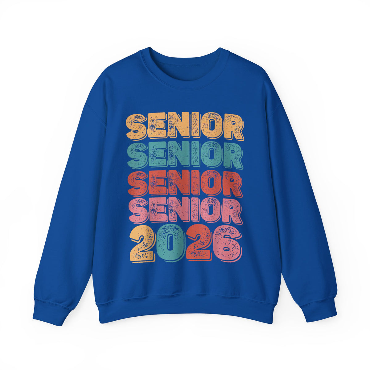 Senior Class of 2026 Retro – Gildan Heavy Blend | Trendy Men's and Women’s Soft Sweatshirt. Direct to Garment. Printed & Shipped in the USA. Unisex Sizes.