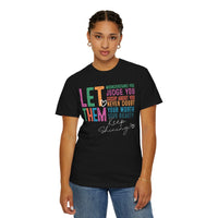 Let Them - Keep Shining - Comfort Colors | Trendy Women's T-Shirt. Direct to Garment. Printed & Shipped in the USA. Unisex Sizes.