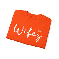 Wifey – Gildan Heavy Blend | Trendy Women’s Soft Sweatshirt. Direct to Garment. Printed & Shipped in the USA. Unisex Sizes.