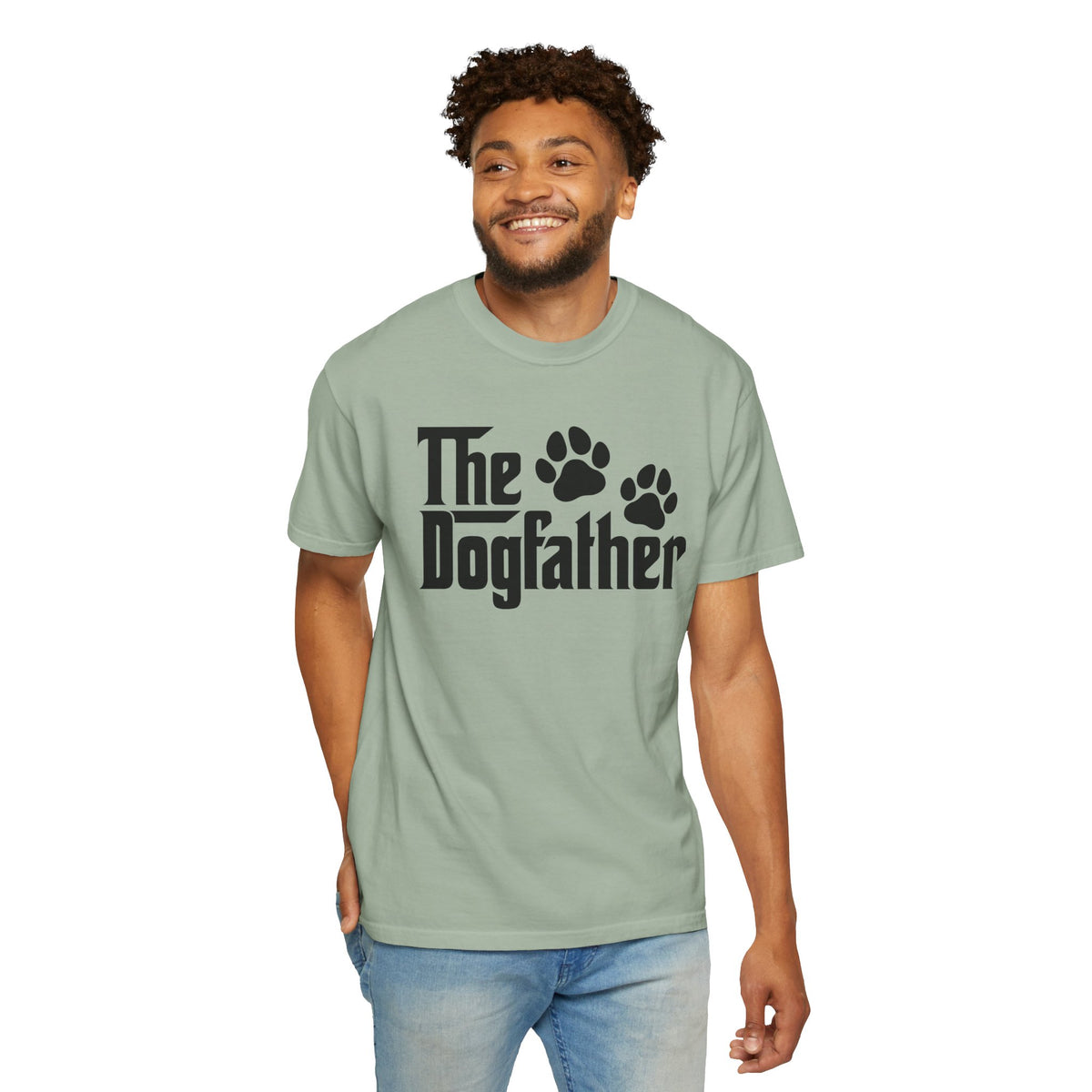 The DogFather - Comfort Colors | Trendy Men's T-Shirt. Direct to Garment. Printed & Shipped in the USA. Unisex Sizes.