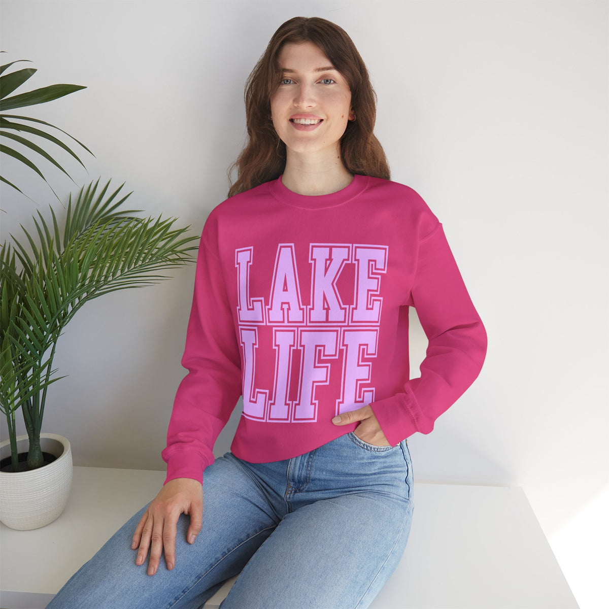 Lake Life – Gildan Heavy Blend | Trendy Men's & Women’s Soft Sweatshirt. Direct to Garment. Printed & Shipped in the USA. Unisex Sizes.