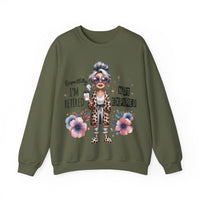 Retired Not Expired, Leopard Funny Grandma – Gildan Heavy Blend | Trendy Women’s Soft Sweatshirt. Direct to Garment. Printed & Shipped in the USA. Unisex Sizes.