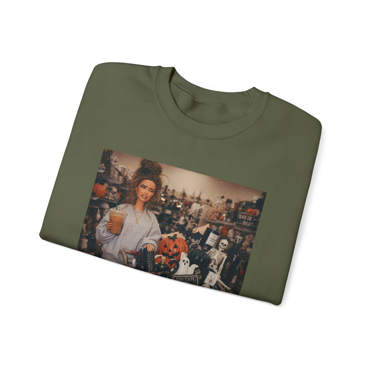 Just A Few Things - Halloween Shopping – Gildan Heavy Blend | Trendy Women’s Soft Sweatshirt. Direct to Garment. Printed & Shipped in the USA. Unisex Sizes.