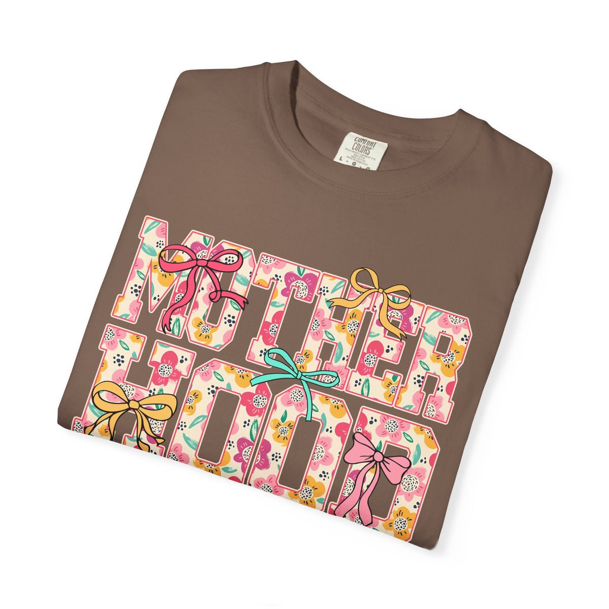Motherhood - Comfort Colors | Trendy Women's T-Shirt. Direct to Garment. Printed & Shipped in the USA. Unisex Sizes.