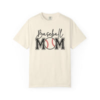Baseball Mom - Comfort Colors | Trendy Women's T-Shirt. Direct to Garment. Printed & Shipped in the USA. Unisex Sizes.