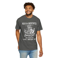 Kitty Biscuits Bakery - Comfort Colors | Trendy Women's and Men's T-Shirt. Direct to Garment. Printed & Shipped in the USA. Unisex Sizes.