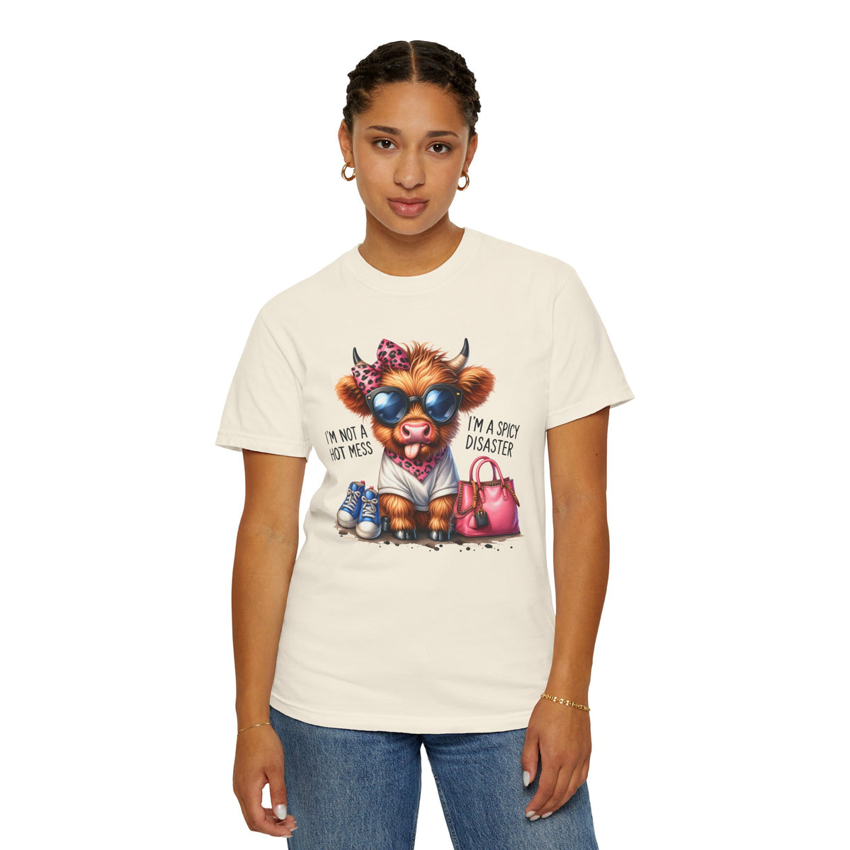 I'm Not a Hot Mess, I'm a Spicy Disaster - Comfort Colors | Trendy Women's T-Shirt. Direct to Garment. Printed & Shipped in the USA. Unisex Sizes.