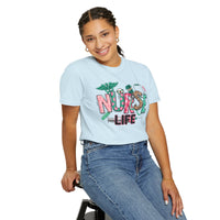Nurse Life Cute Preppy Healthcare - Comfort Colors | Trendy Women's T-Shirt. Direct to Garment. Printed & Shipped in the USA. Unisex Sizes.