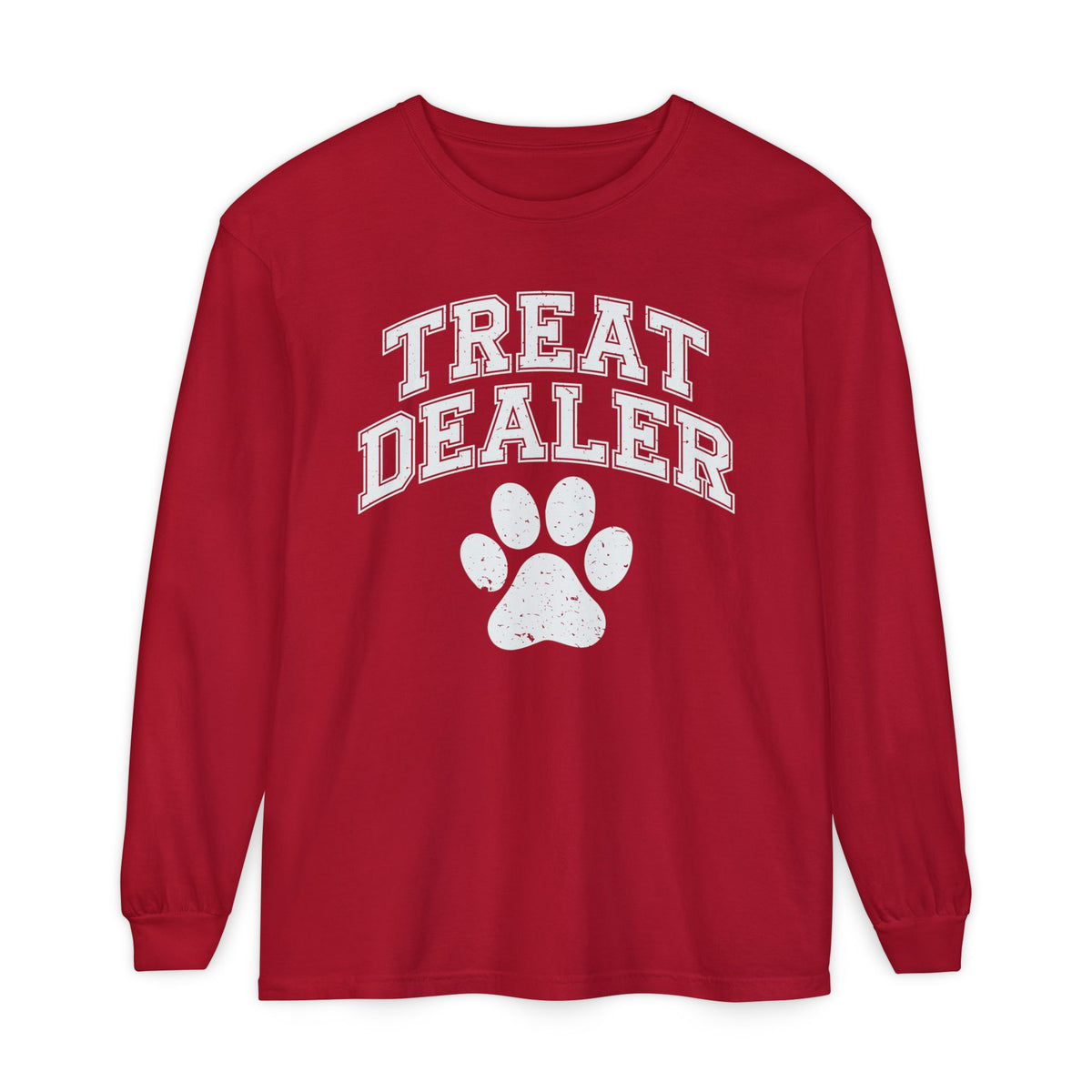 Treat Dealer, Dog Lover - Comfort Colors | Trendy Women's and Men's Long Sleeve T-Shirt. Direct to Garment. Printed & Shipped in the USA. Unisex Sizes.