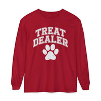 Treat Dealer, Dog Lover - Comfort Colors | Trendy Women's and Men's Long Sleeve T-Shirt. Direct to Garment. Printed & Shipped in the USA. Unisex Sizes.