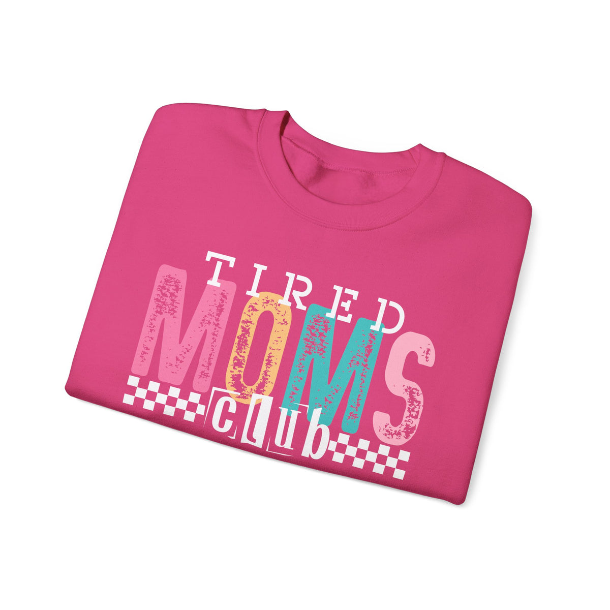 Tired Moms Club Pastel – Gildan Heavy Blend | Trendy Women’s Soft Sweatshirt. Direct to Garment. Printed & Shipped in the USA. Unisex Sizes.