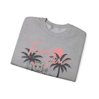 Feral Girl Summer, Possum on a Beach – Gildan Heavy Blend | Trendy Women’s Soft Sweatshirt. Direct to Garment. Printed & Shipped in the USA. Unisex Sizes.