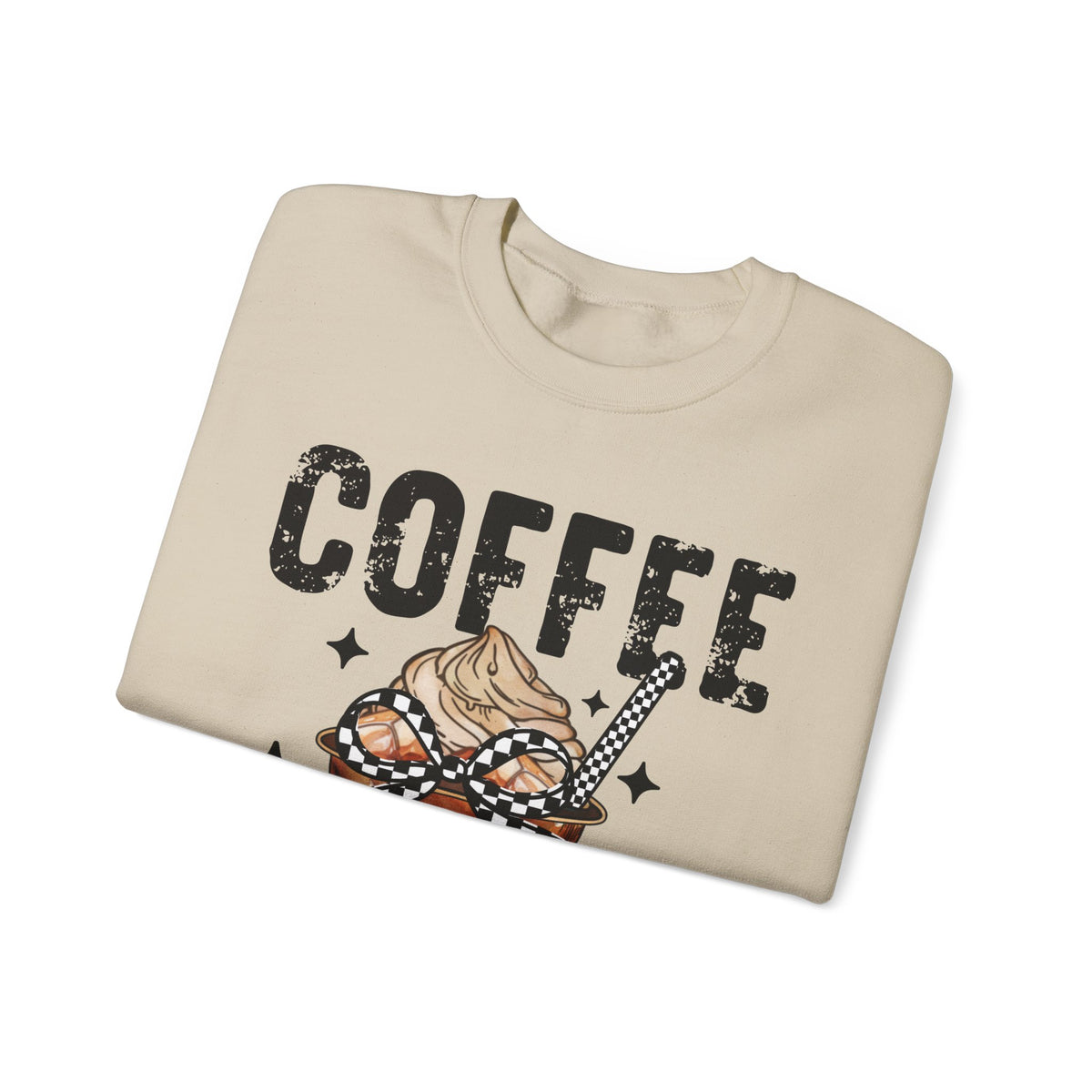 Coffee Changes Everything, Iced Coffee, Coffee Lovers – Gildan Heavy Blend | Trendy Women’s Soft Sweatshirt. Direct to Garment. Printed & Shipped in the USA. Unisex Sizes.