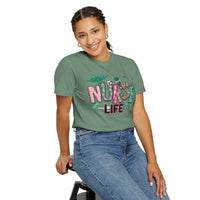 Nurse Life Cute Preppy Healthcare - Comfort Colors | Trendy Women's T-Shirt. Direct to Garment. Printed & Shipped in the USA. Unisex Sizes.