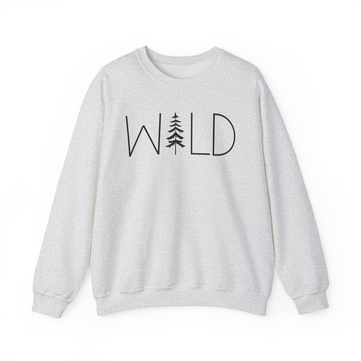 Wild Graphic, Nature, Pine Tree, Adventure – Gildan Heavy Blend | Trendy Women’s and Men's Soft Sweatshirt. Direct to Garment. Printed & Shipped in the USA. Unisex Sizes.