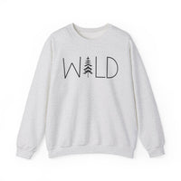 Wild Graphic, Nature, Pine Tree, Adventure – Gildan Heavy Blend | Trendy Women’s and Men's Soft Sweatshirt. Direct to Garment. Printed & Shipped in the USA. Unisex Sizes.
