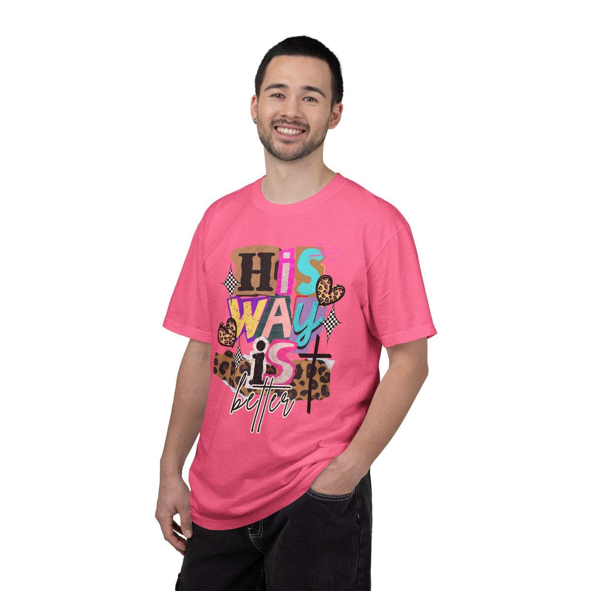 His Way Is Better, Patchwork - Comfort Colors | Trendy Women's T-Shirt. Direct to Garment. Printed & Shipped in the USA. Unisex Sizes.