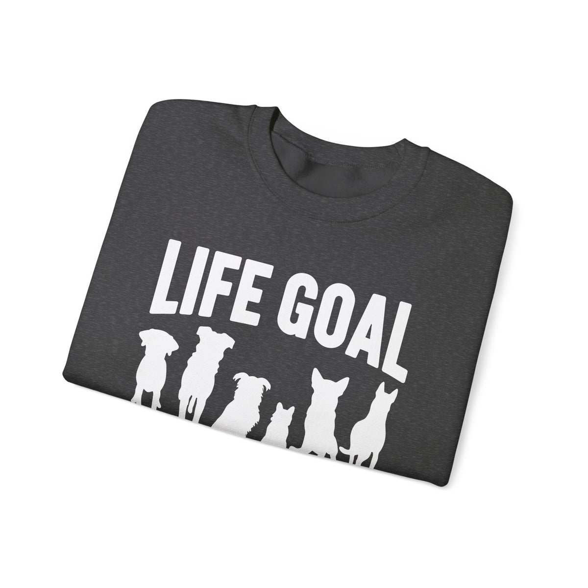 Life Goal Rescue All The Dogs – Gildan Heavy Blend | Trendy Men's and Women’s Soft Sweatshirt. Direct to Garment. Printed & Shipped in the USA. Unisex Sizes.