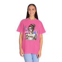 Cool Mombie with Coffee Peace Tattoo - Comfort Colors | Trendy Women's T-Shirt. Direct to Garment. Printed & Shipped in the USA. Unisex Sizes.