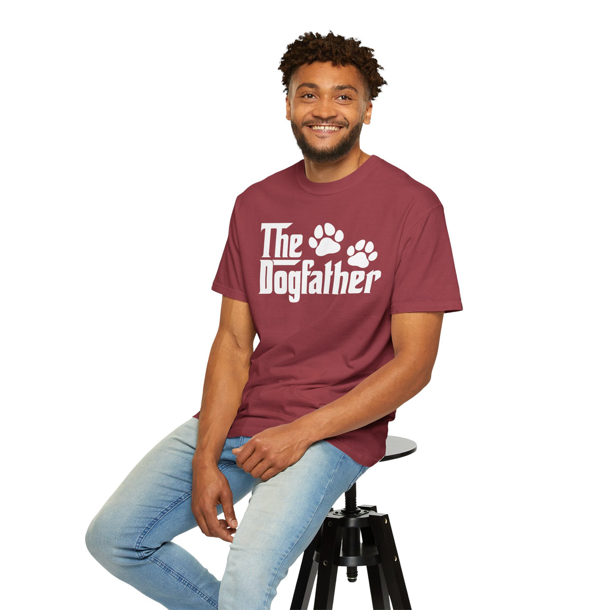 The DogFather - Comfort Colors | Trendy Men's T-Shirt. Direct to Garment. Printed & Shipped in the USA. Unisex Sizes.