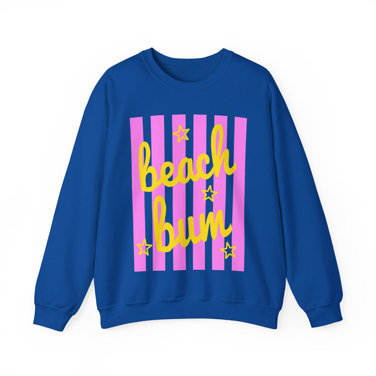 Beach Bum – Gildan Heavy Blend | Trendy Men's & Women’s Soft Sweatshirt. Direct to Garment. Printed & Shipped in the USA. Unisex Sizes.