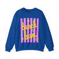 Beach Bum – Gildan Heavy Blend | Trendy Men's & Women’s Soft Sweatshirt. Direct to Garment. Printed & Shipped in the USA. Unisex Sizes.