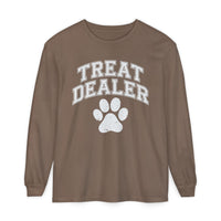 Treat Dealer, Dog Lover - Comfort Colors | Trendy Women's and Men's Long Sleeve T-Shirt. Direct to Garment. Printed & Shipped in the USA. Unisex Sizes.