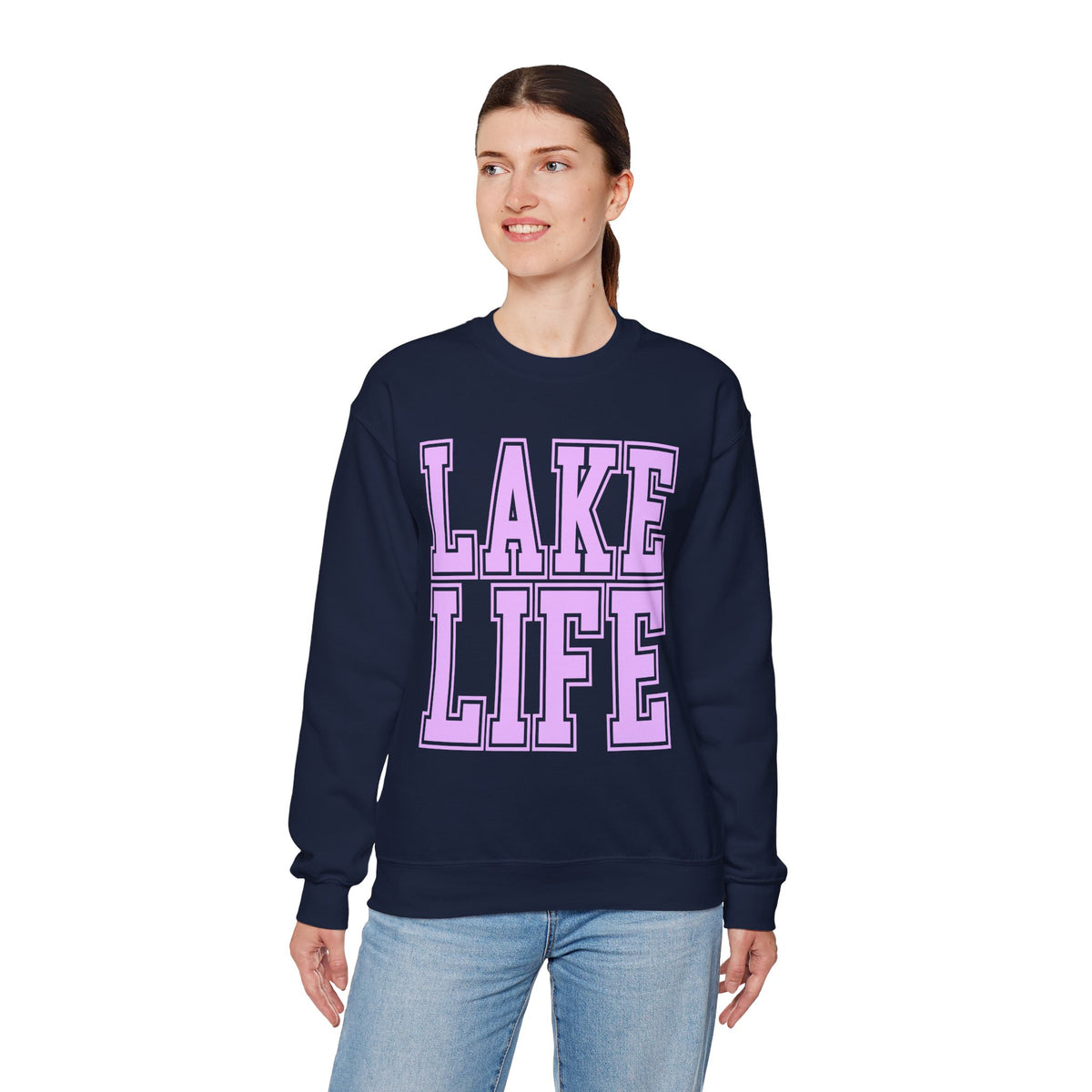 Lake Life – Gildan Heavy Blend | Trendy Men's & Women’s Soft Sweatshirt. Direct to Garment. Printed & Shipped in the USA. Unisex Sizes.