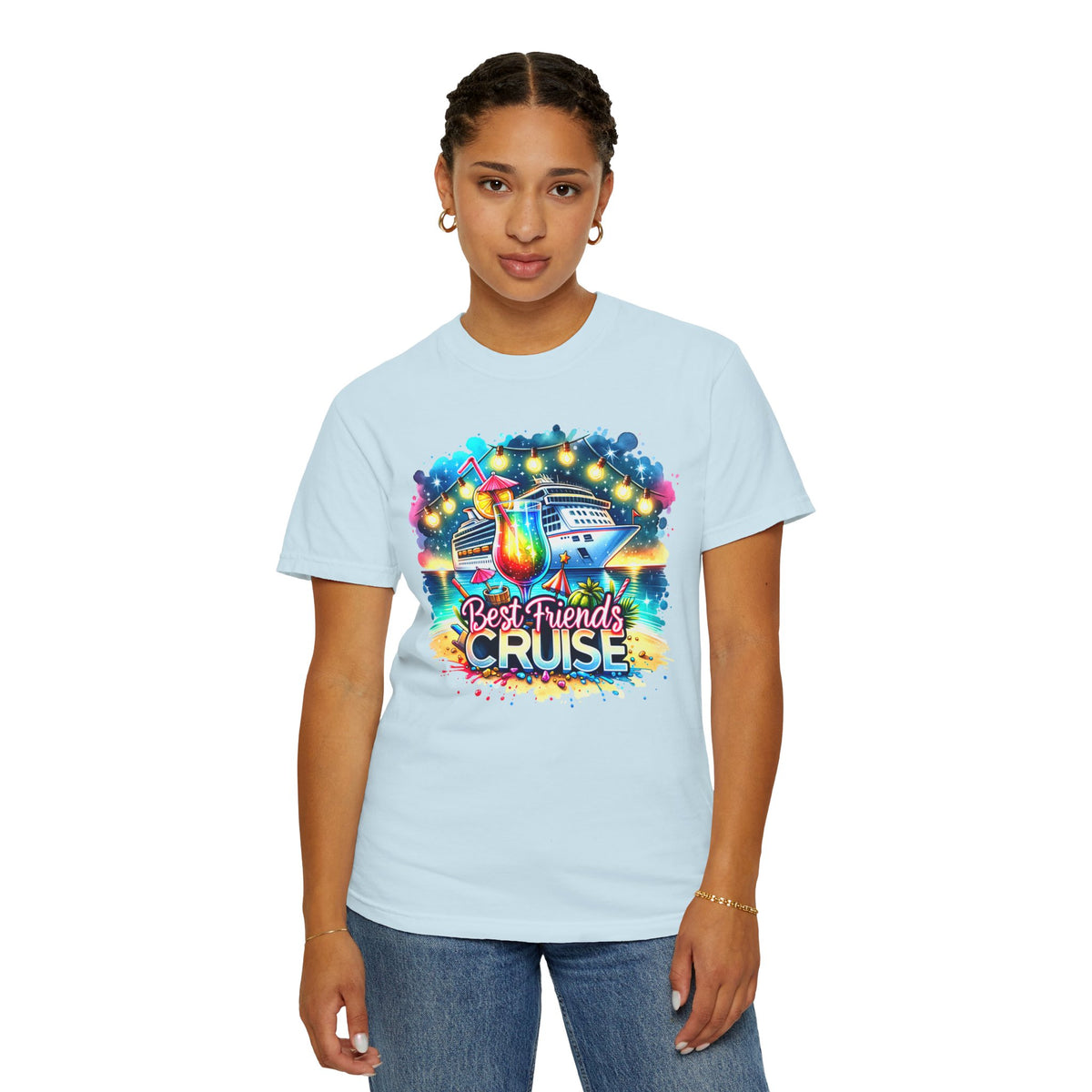 Best Friends Cruise - Comfort Colors | Trendy Women's T-Shirt. Direct to Garment. Printed & Shipped in the USA. Unisex Sizes.