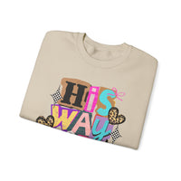 His Way Is Better, Patchwork – Gildan Heavy Blend | Trendy Women’s Soft Sweatshirt. Direct to Garment. Printed & Shipped in the USA. Unisex Sizes.