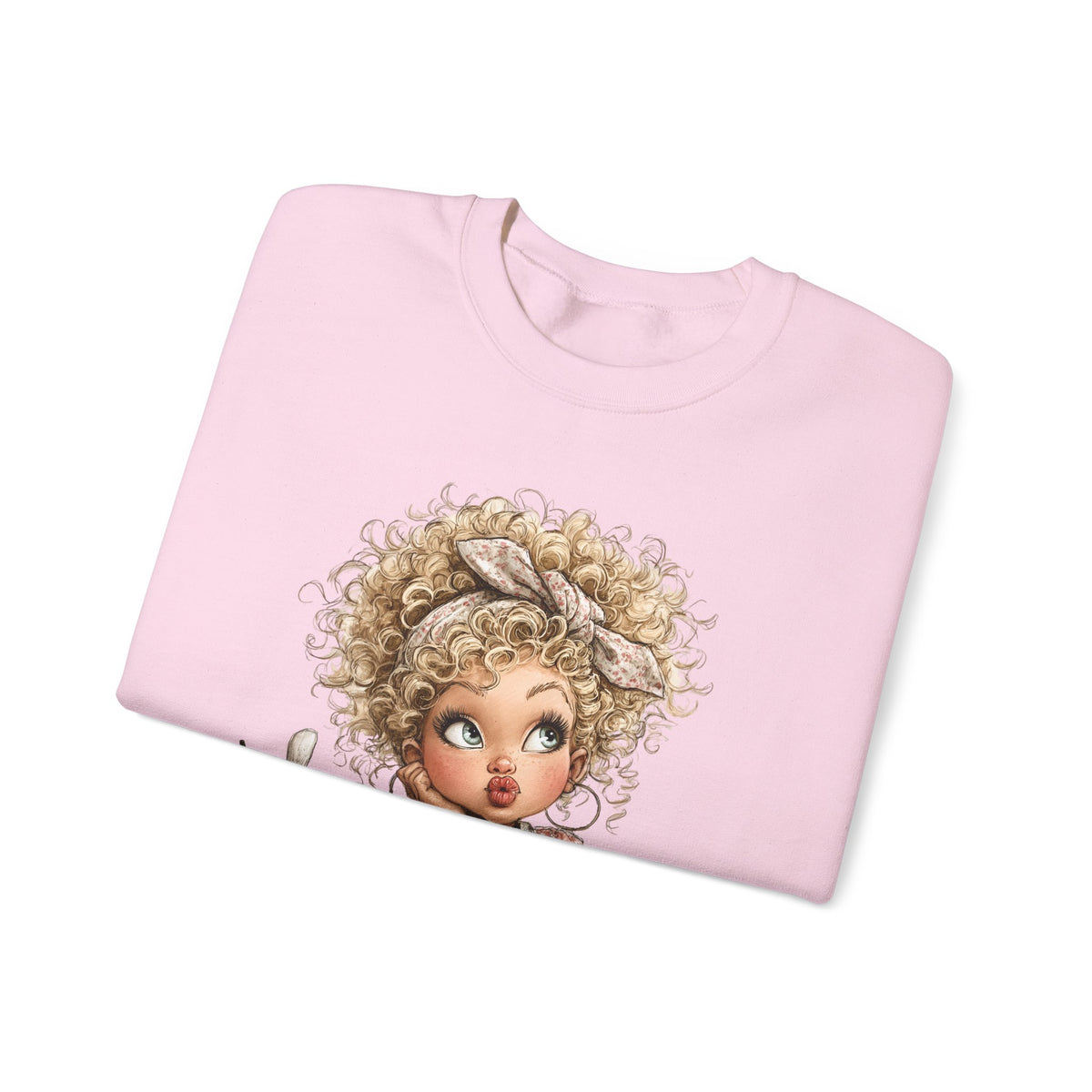 Cute Artist Curly Girl – Gildan Heavy Blend | Trendy Women’s Soft Sweatshirt. Direct to Garment. Printed & Shipped in the USA. Unisex Sizes.