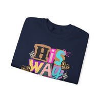 His Way Is Better, Patchwork – Gildan Heavy Blend | Trendy Women’s Soft Sweatshirt. Direct to Garment. Printed & Shipped in the USA. Unisex Sizes.