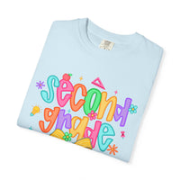 Coquette Second Grade Pencil Bow - Comfort Colors | Trendy Women's T-Shirt. Direct to Garment. Printed & Shipped in the USA. Unisex Sizes.