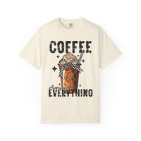 Coffee Changes Everything, Iced Coffee, Coffee Lovers - Comfort Colors | Trendy Women's T-Shirt. Direct to Garment. Printed & Shipped in the USA. Unisex Sizes.