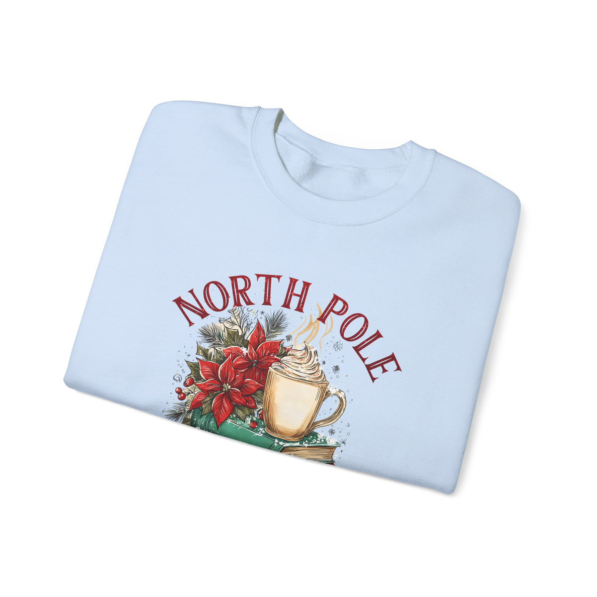 North Pole Book Club – Gildan Heavy Blend | Trendy Women’s Soft Sweatshirt. Direct to Garment. Printed & Shipped in the USA. Unisex Sizes.