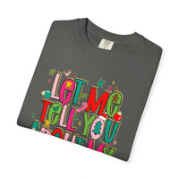 Let Me Tell You About My Jesus - Christmas Faith - Comfort Colors | Trendy Women's T-Shirt. Direct to Garment. Printed & Shipped in the USA. Unisex Sizes.