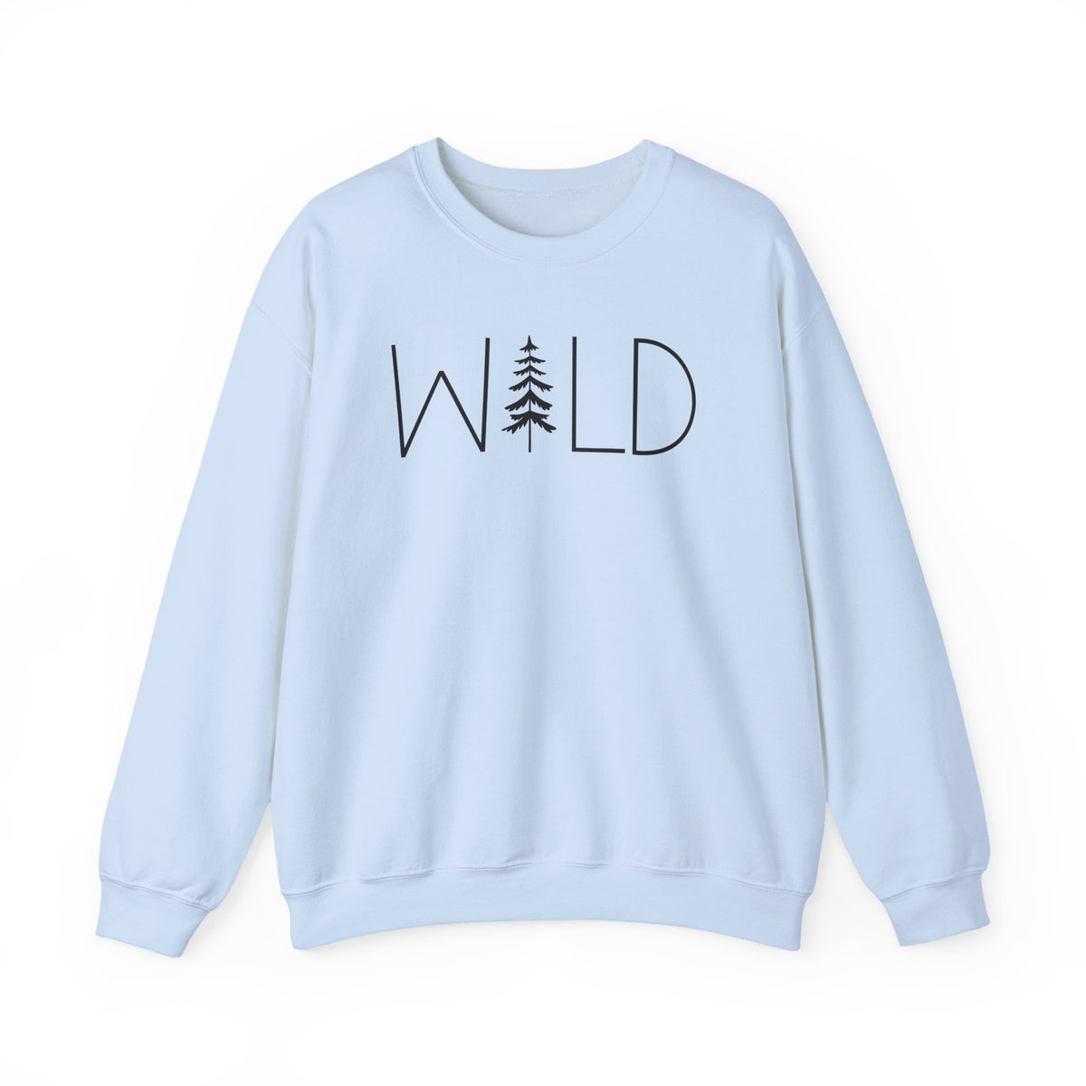 Wild Graphic, Nature, Pine Tree, Adventure – Gildan Heavy Blend | Trendy Women’s and Men's Soft Sweatshirt. Direct to Garment. Printed & Shipped in the USA. Unisex Sizes.