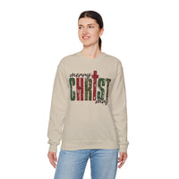 Distressed Merry ChrisTmas Faith Christian – Gildan Heavy Blend | Trendy Women’s Soft Sweatshirt. Direct to Garment. Printed & Shipped in the USA. Unisex Sizes.