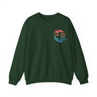 Sun Salt Sand, Beach Sunset - Front & Back Print – Gildan Heavy Blend | Trendy Women’s and Men's Soft Sweatshirt. Direct to Garment. Printed & Shipped in the USA. Unisex Sizes.