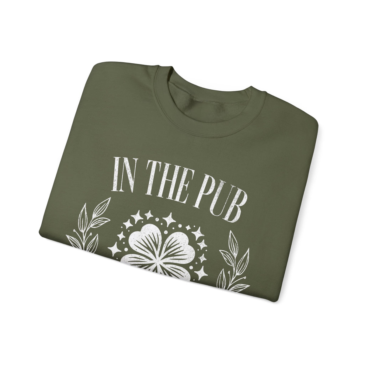 In the Pub We All Fam, Vintage – Gildan Heavy Blend | Trendy Women’s and Men's Soft Sweatshirt. Direct to Garment. Printed & Shipped in the USA. Unisex Sizes.