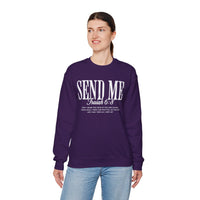 Send Me, Vintage - Faith – Gildan Heavy Blend | Trendy Women’s and Men's Soft Sweatshirt. Direct to Garment. Printed & Shipped in the USA. Unisex Sizes.