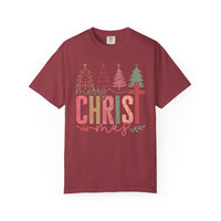 Merry ChrisTmas Christian Faith Graphic - Comfort Colors | Trendy Women's T-Shirt. Direct to Garment. Printed & Shipped in the USA. Unisex Sizes.
