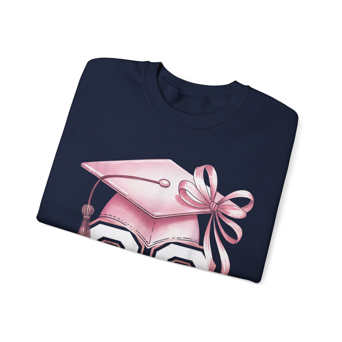 Pink Coquette, Class of 2026 Graduation Cap – Gildan Heavy Blend | Trendy Women’s Soft Sweatshirt. Direct to Garment. Printed & Shipped in the USA. Unisex Sizes.