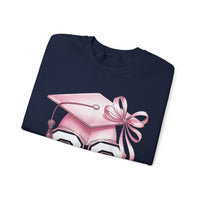 Pink Coquette, Class of 2026 Graduation Cap – Gildan Heavy Blend | Trendy Women’s Soft Sweatshirt. Direct to Garment. Printed & Shipped in the USA. Unisex Sizes.