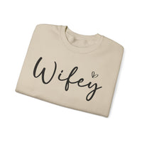 Wifey – Gildan Heavy Blend | Trendy Women’s Soft Sweatshirt. Direct to Garment. Printed & Shipped in the USA. Unisex Sizes.