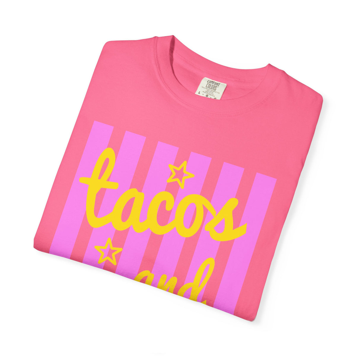 Tacos and Margs - Comfort Colors | Trendy Women's T-Shirt. Direct to Garment. Printed & Shipped in the USA. Unisex Sizes.