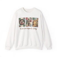 A Lot Can Happen In 3 Days - He is Risen – Gildan Heavy Blend | Trendy Women’s Soft Sweatshirt. Direct to Garment. Printed & Shipped in the USA. Unisex Sizes.