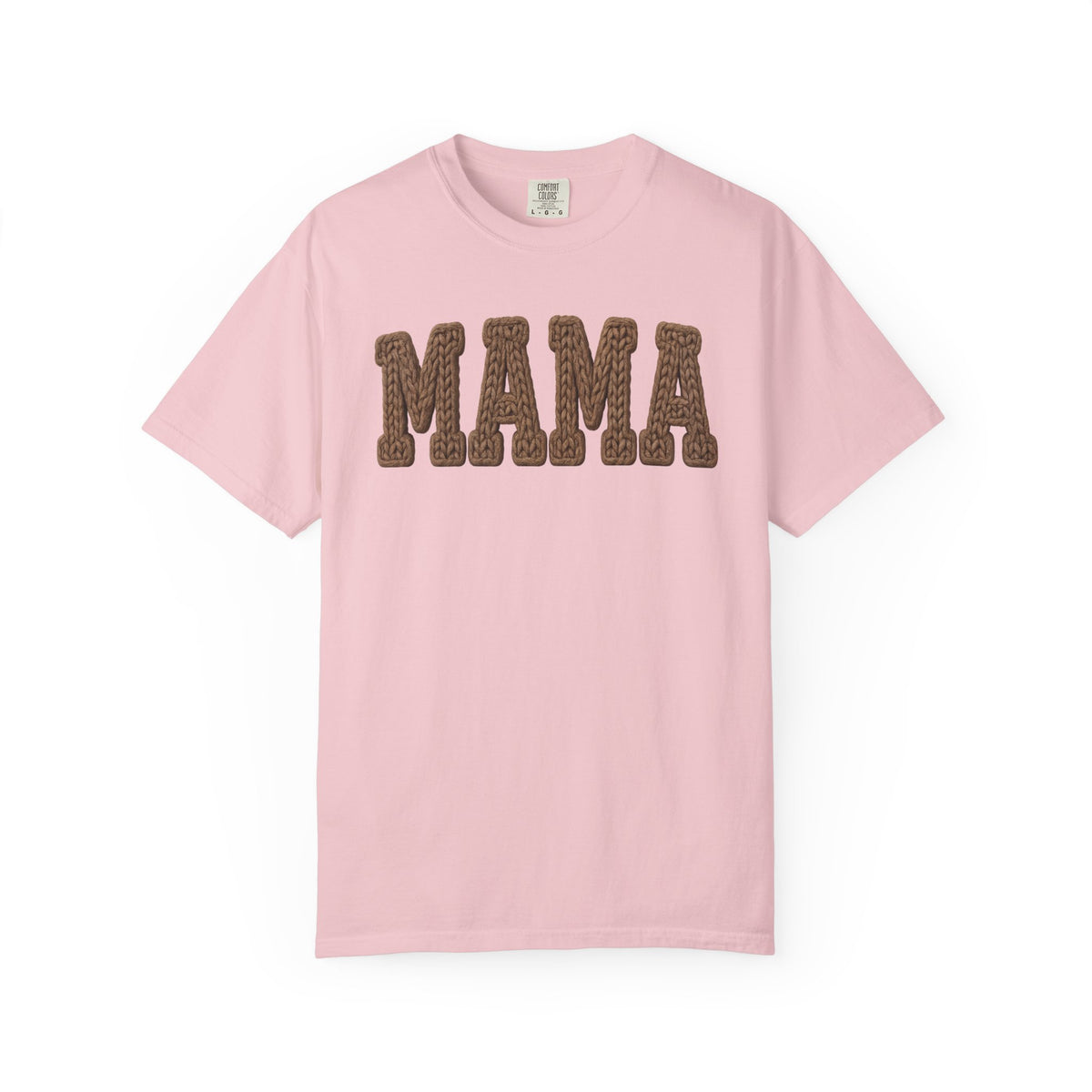 Mama, Faux Knit - Comfort Colors | Trendy Women's T-Shirt. Direct to Garment. Printed & Shipped in the USA. Unisex Sizes.