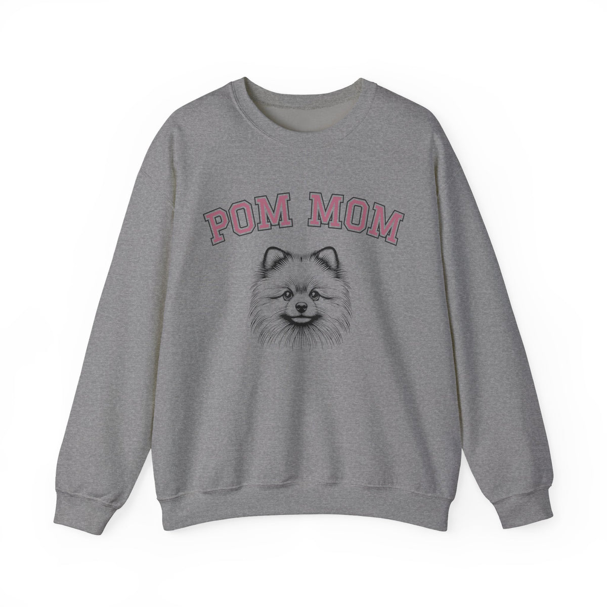 Pom Mom, Varsity – Gildan Heavy Blend | Trendy Women’s Soft Sweatshirt. Direct to Garment. Printed & Shipped in the USA. Unisex Sizes.